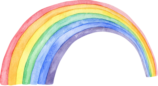 Rainbow  Kids Watercolor